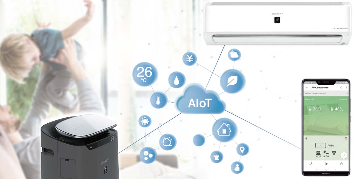 Máy lạnh - Sharp Inverter 1.0 HP AH-XP10YHW - Xuất sứ Thái Lan